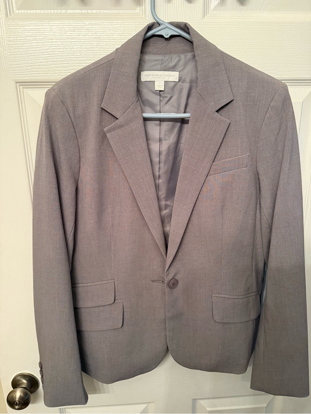 New York & Company Gray Women's Tailored Blazer